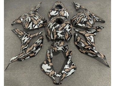 2009-2012 Tan and Silver Camo Honda CBR600RR Motorcycle Fairing