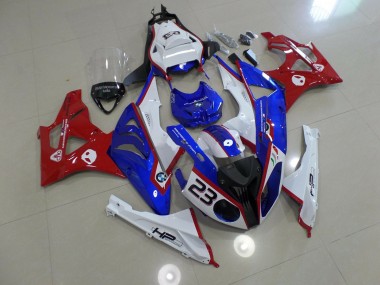 2009-2014 Alien Blue and White BMW S1000RR Motorcycle Fairing