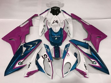 2009-2014 Alien Blue and White BMW S1000RR Motorcycle Fairing