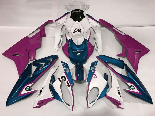 2009-2014 Alien Blue and White BMW S1000RR Motorcycle Fairing 2009-2014 Alien Blue and White BMW S1000RR Motorcycle Fairing
