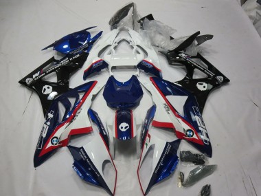 2009-2014 Alien Blue and White BMW S1000RR Motorcycle Fairing