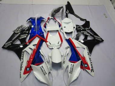 2009-2014 Alien Blue and White BMW S1000RR Motorcycle Fairing