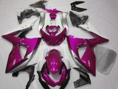 2009-2016 Gloss Pink & White Suzuki GSXR 1000 Motorcycle Fairing