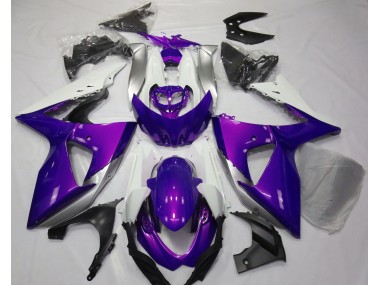 2009-2016 Gloss Purple & White Suzuki GSXR 1000 Motorcycle Fairing