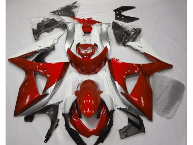 2009-2016 Gloss Red & White Suzuki GSXR 1000 Motorcycle Fairing