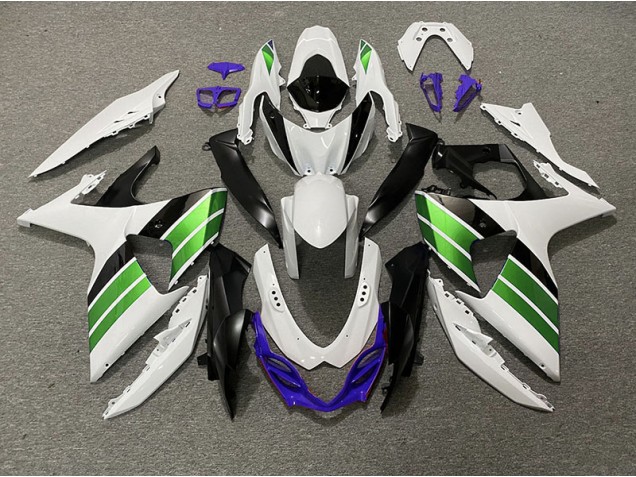 2009-2016 Gloss White Green Black and Purple Suzuki GSXR 1000 Motorcycle Fairing 2009-2016 Gloss White Green Black and Purple Suzuki GSXR 1000 Motorcycle Fairing