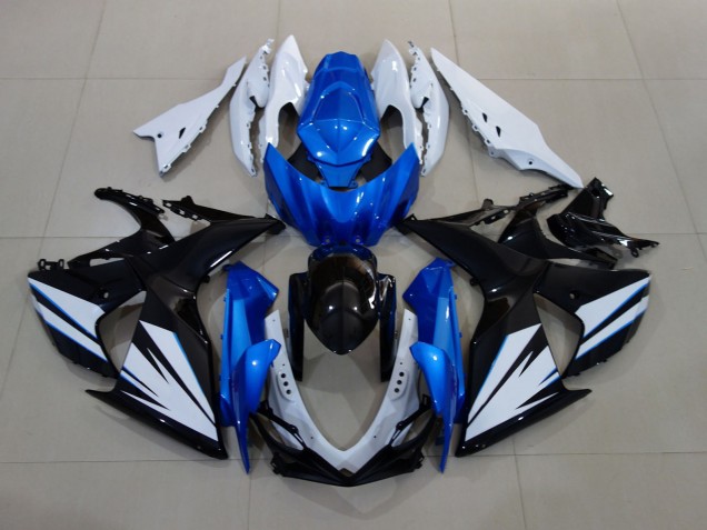 2009-2016 Gloss White and Black with Red Matte Blue Suzuki GSXR 1000 Motorcycle Fairing 2009-2016 Gloss White and Black with Red Matte Blue Suzuki GSXR 1000 Motorcycle Fairing