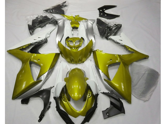 2009-2016 Gloss Yellow & White Suzuki GSXR 1000 Motorcycle Fairing 2009-2016 Gloss Yellow & White Suzuki GSXR 1000 Motorcycle Fairing