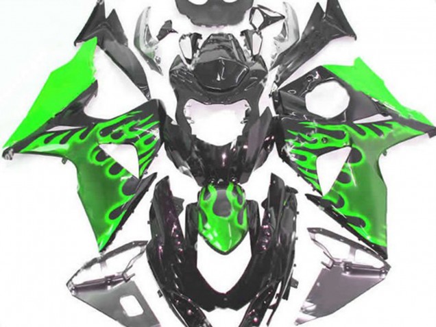 2009-2016 Green Flame Suzuki GSXR 1000 Motorcycle Fairing 2009-2016 Green Flame Suzuki GSXR 1000 Motorcycle Fairing