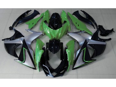 2009-2016 Green Silver and Black Suzuki GSXR 1000 Motorcycle Fairing