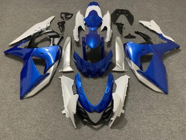 2009-2016 Light Blue & White Suzuki GSXR 1000 Motorcycle Fairing