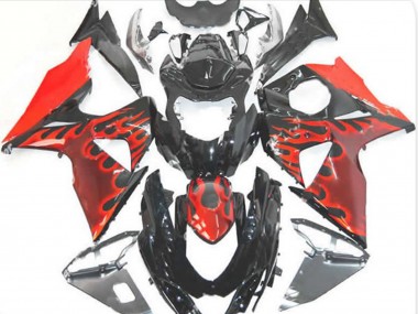 2009-2016 Red Flame Suzuki GSXR 1000 Motorcycle Fairing