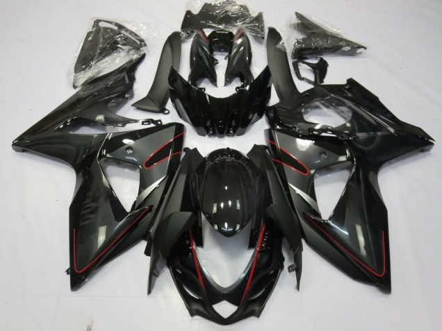 2009-2016 Silver Black and Red Suzuki GSXR 1000 Motorcycle Fairing 2009-2016 Silver Black and Red Suzuki GSXR 1000 Motorcycle Fairing
