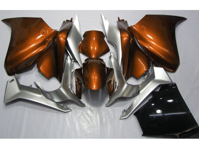 2010-2013 Orange and Silver Honda VFR1200 Motorcycle Fairing 2010-2013 Orange and Silver Honda VFR1200 Motorcycle Fairing