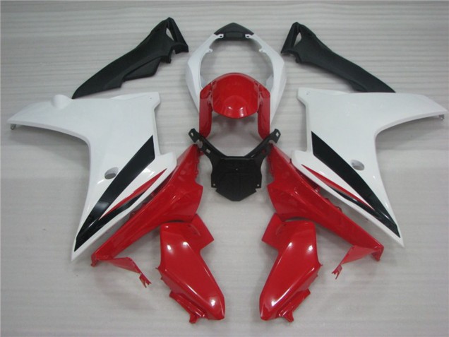 2011-2012 White Black and Red Honda CBR600F Motorcycle Fairing