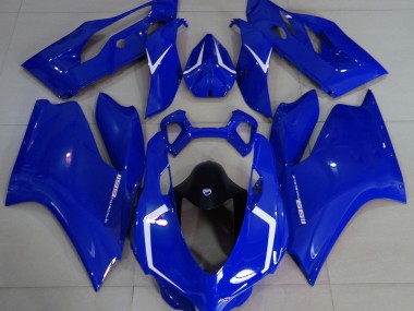 2011-2014 Gloss Blue & White Ducati Ducati 1199 Motorcycle Fairing