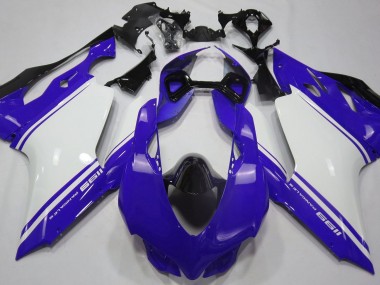 2011-2014 Gloss Blue White and Black Ducati Ducati 1199 Motorcycle Fairing