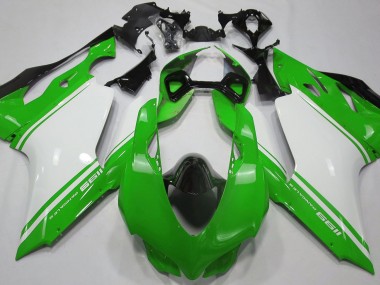 2011-2014 Gloss Green White and Black Ducati Ducati 1199 Motorcycle Fairing