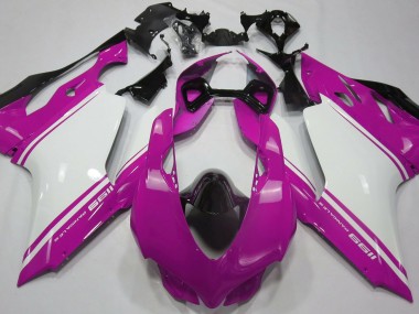 2011-2014 Gloss Pink White and Black Ducati Ducati 1199 Motorcycle Fairing