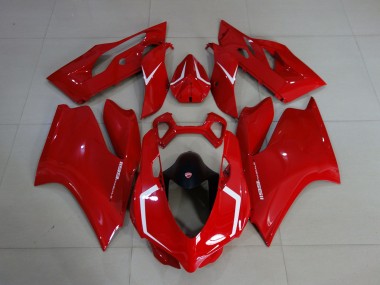 2011-2014 Gloss Red & White Ducati Ducati 1199 Motorcycle Fairing