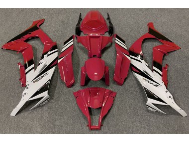 2011-2015 Gloss Red & White Kawasaki ZX10R Motorcycle Fairing