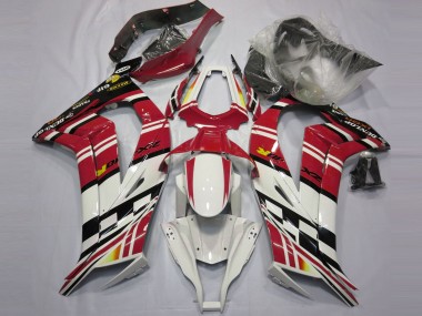 2011-2015 Red Black and White Kawasaki ZX10R Motorcycle Fairing
