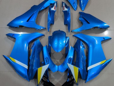 2011-2024 Full Gloss Light Blue Suzuki GSXR 600-750 Motorcycle Fairing