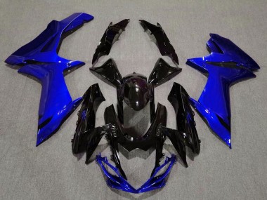 2011-2024 Gloss Black and Aqua Blue Suzuki GSXR 600-750 Motorcycle Fairing