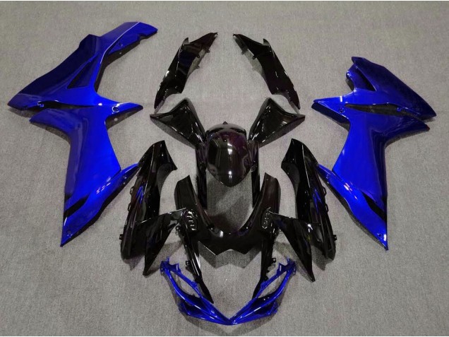 2011-2024 Gloss Black and Aqua Blue Suzuki GSXR 600-750 Motorcycle Fairing 2011-2024 Gloss Black and Aqua Blue Suzuki GSXR 600-750 Motorcycle Fairing