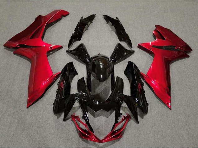 2011-2024 Gloss Black and Lava Red Suzuki GSXR 600-750 Motorcycle Fairing 2011-2024 Gloss Black and Lava Red Suzuki GSXR 600-750 Motorcycle Fairing