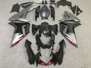 2011-2024 Gloss Black and Matte Grey Suzuki GSXR 600-750 Motorcycle Fairing