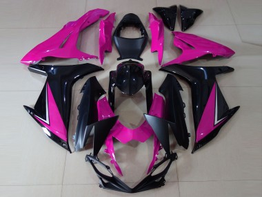 2011-2024 Gloss Pink and Black Suzuki GSXR 600-750 Motorcycle Fairing