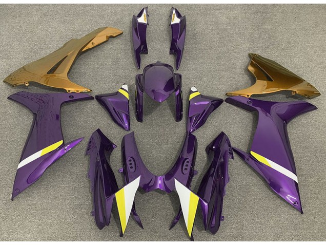 2011-2024 Gloss Purple and Gold Suzuki GSXR 600-750 Motorcycle Fairing 2011-2024 Gloss Purple and Gold Suzuki GSXR 600-750 Motorcycle Fairing