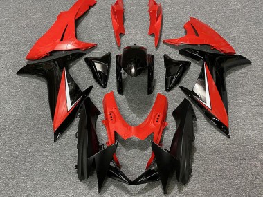 2011-2024 Gloss Red and Black Suzuki GSXR 600-750 Motorcycle Fairing