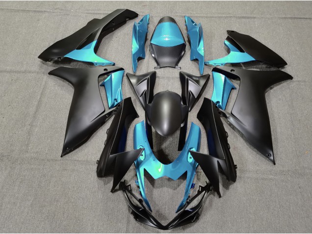 2011-2024 Light Blue and Matte Black Suzuki GSXR 600-750 Motorcycle Fairing 2011-2024 Light Blue and Matte Black Suzuki GSXR 600-750 Motorcycle Fairing