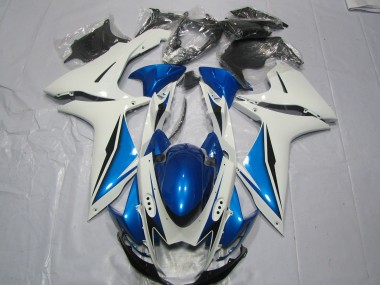 2011-2024 Light Blue and White Suzuki GSXR 600-750 Motorcycle Fairing