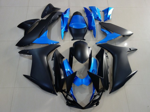 2011-2024 Matte Black & Bright Blue Suzuki GSXR 600-750 Motorcycle Fairing 2011-2024 Matte Black & Bright Blue Suzuki GSXR 600-750 Motorcycle Fairing