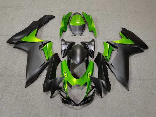 2011-2024 Matte Black and Green Suzuki GSXR 600-750 Motorcycle Fairing 2011-2024 Matte Black and Green Suzuki GSXR 600-750 Motorcycle Fairing