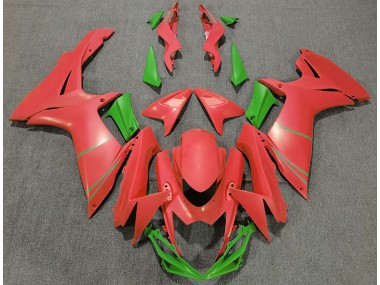 2011-2024 Matte Grapefruit Red & Green Suzuki GSXR 600-750 Motorcycle Fairing