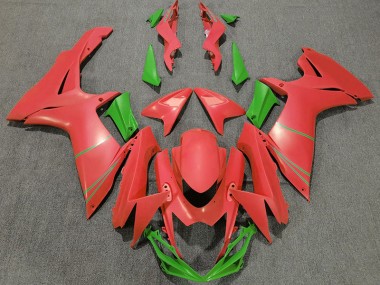 2011-2024 Matte Grapefruit Red & Green Suzuki GSXR 600-750 Motorcycle Fairing