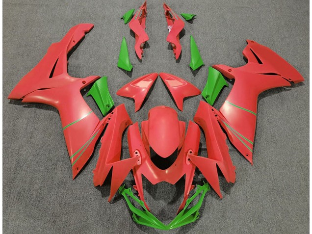 2011-2024 Matte Grapefruit Red & Green Suzuki GSXR 600-750 Motorcycle Fairing 2011-2024 Matte Grapefruit Red & Green Suzuki GSXR 600-750 Motorcycle Fairing