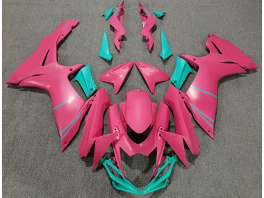 2011-2024 Matte Hot Pink and Teal Suzuki GSXR 600-750 Motorcycle Fairing