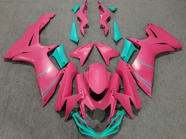 2011-2024 Matte Hot Pink and Teal Suzuki GSXR 600-750 Motorcycle Fairing