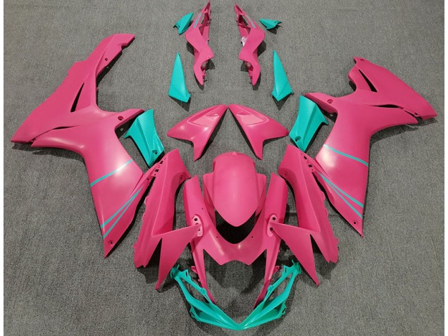 2011-2024 Matte Hot Pink and Teal Suzuki GSXR 600-750 Motorcycle Fairing 2011-2024 Matte Hot Pink and Teal Suzuki GSXR 600-750 Motorcycle Fairing