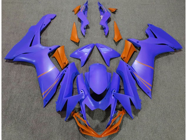 2011-2024 Matte Ocean Blue & Orange Suzuki GSXR 600-750 Motorcycle Fairing 2011-2024 Matte Ocean Blue & Orange Suzuki GSXR 600-750 Motorcycle Fairing