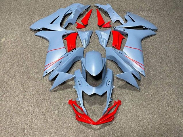 2011-2024 Matte Sky Blue & Red Suzuki GSXR 600-750 Motorcycle Fairing 2011-2024 Matte Sky Blue & Red Suzuki GSXR 600-750 Motorcycle Fairing