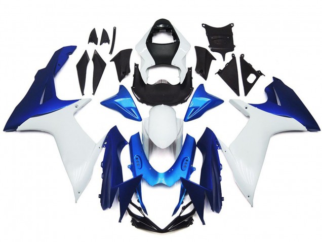 2011-2024 Plain White and Blue Style Kit Suzuki GSXR 600-750 Motorcycle Fairing 2011-2024 Plain White and Blue Style Kit Suzuki GSXR 600-750 Motorcycle Fairing