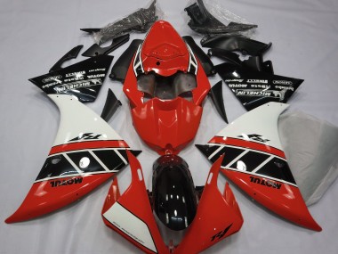 2012-2014 Gloss Red White and Black Yamaha R1 Motorcycle Fairing