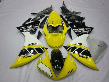 2012-2014 Yellow And White Yamaha R1 Motorcycle Fairing