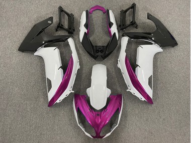 2012-2016 Gloss White & Magenta Kawasaki Ninja 650R Motorcycle Fairing